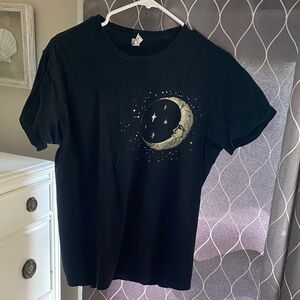 Moon Graphic Oversized T-Shirt